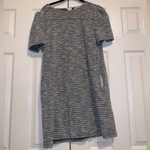 LOFT Black and White Tweed Dress